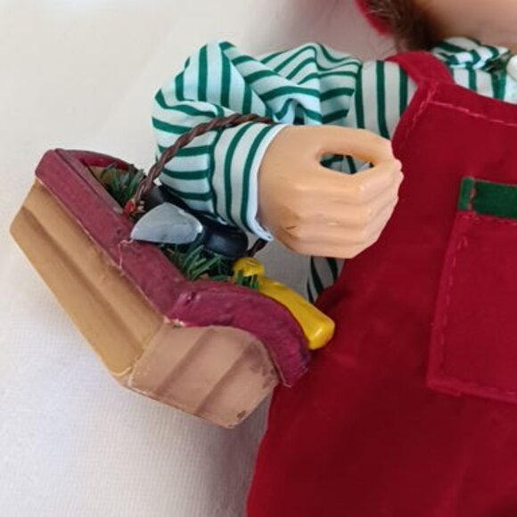 Celebrate It Christmas Treasures Darling Elves Handyman Elf Figure Karen Didion